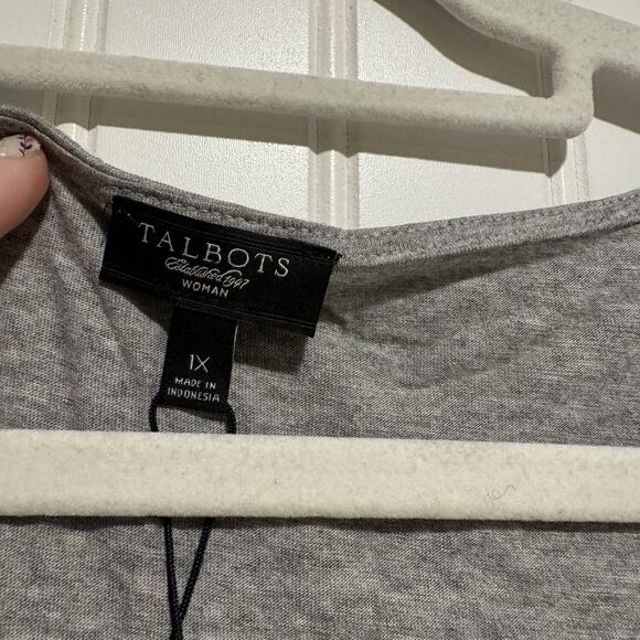 Talbots Silver Sequined Knit Tank NEW Plus Size 1X - Picture 4 of 6